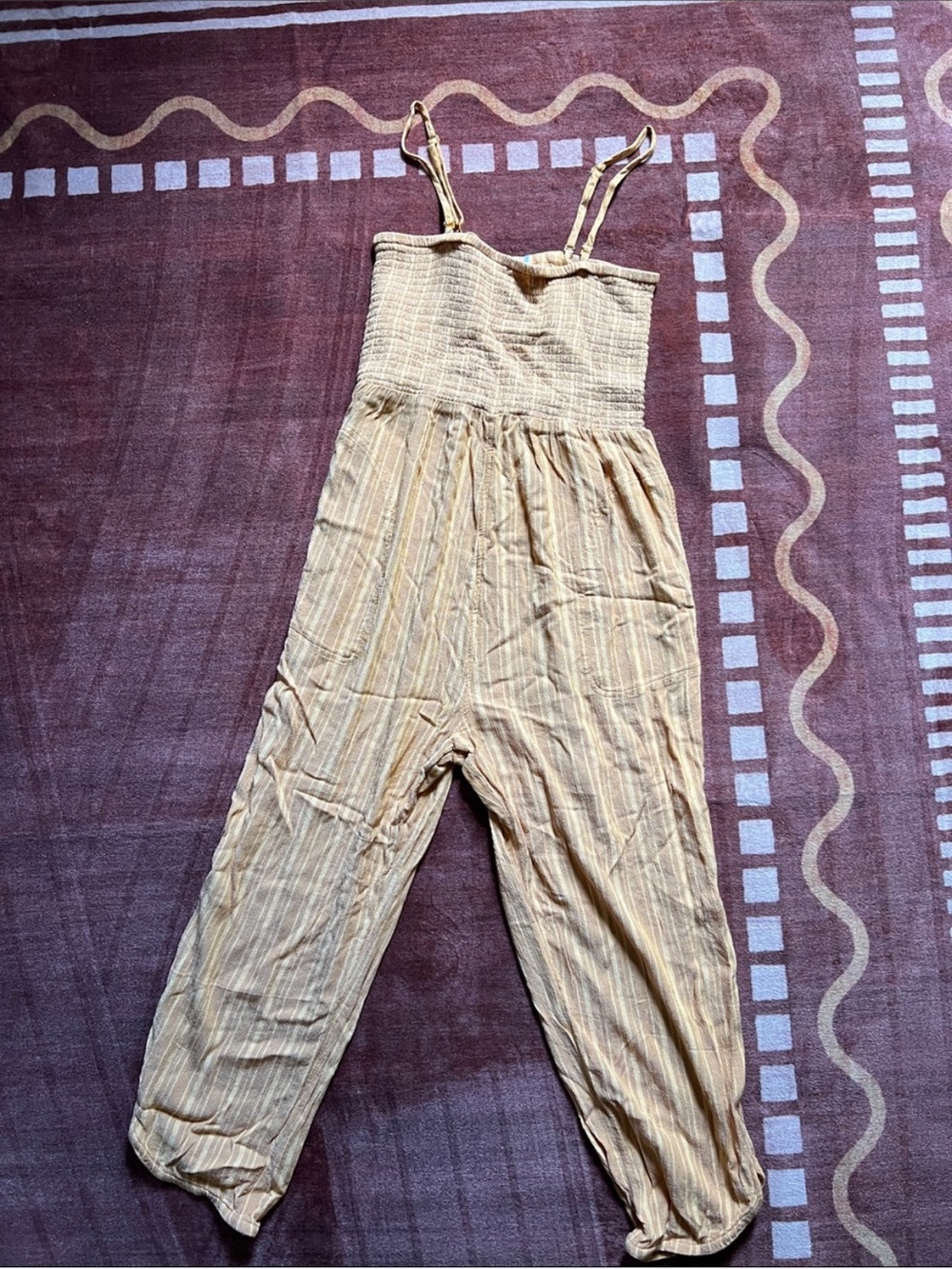 Prana orange Smocked Jumpsuit - Picture 2 of 5